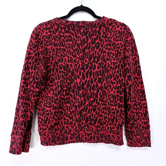 Mother The 3/4 Sleeve Koozie Sweatshirt Red Animal Print Radioactive Paws Small - Picture 3 of 15